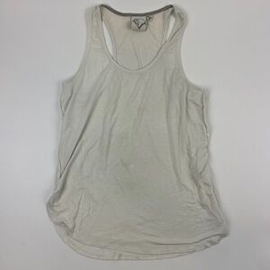 Janet Chung Tank Top Womens Medium Round Neck Racerback White